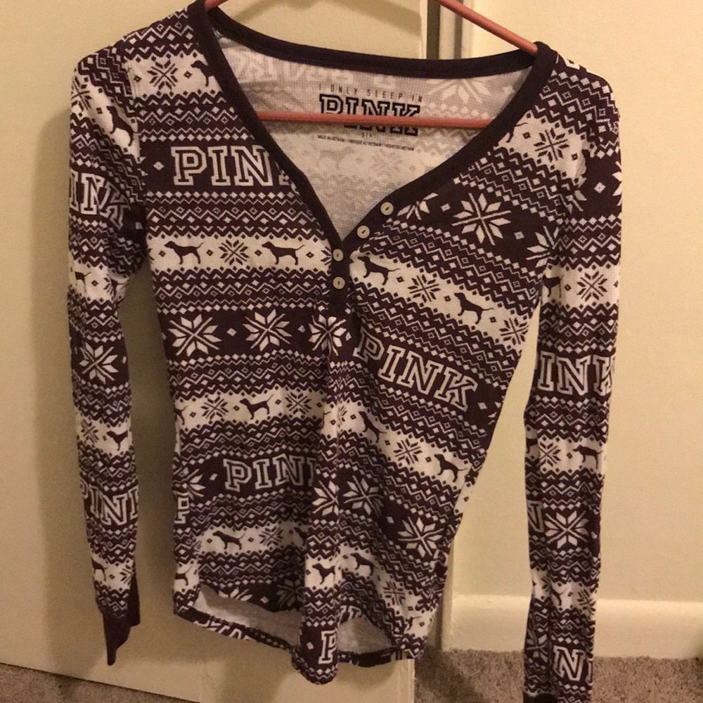 long sleeve thermal pj top